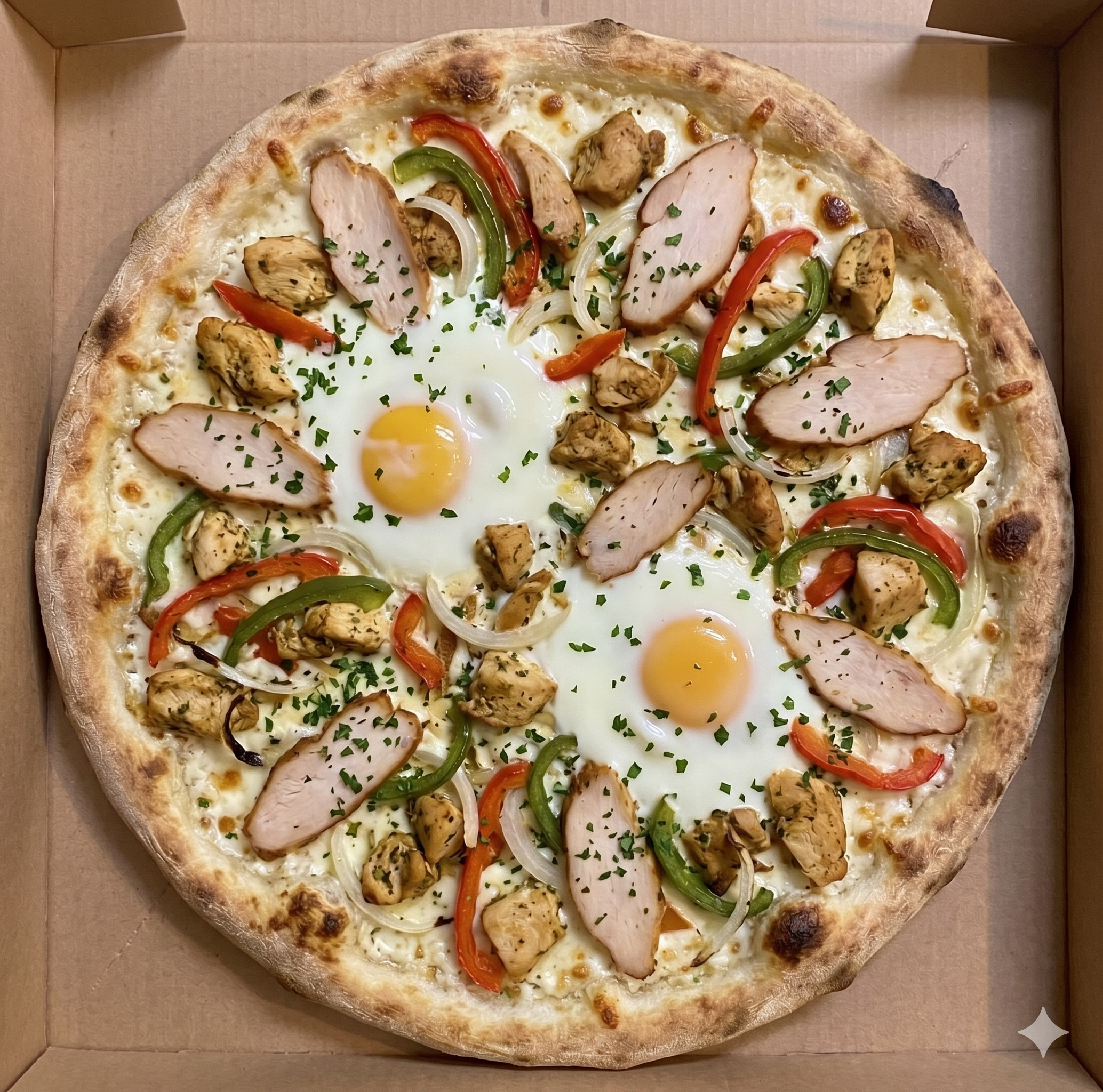 Pizza full poulet